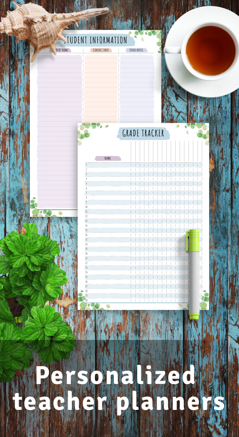 Personalized teacher planners Download PDF