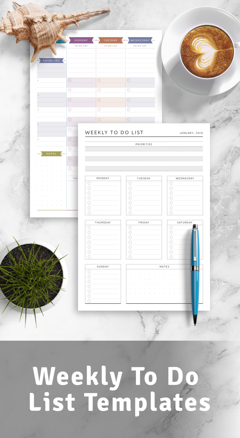 Weekly To Do List Template - Download Pdf