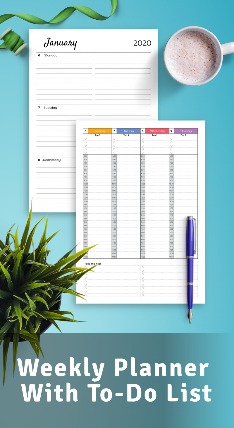 Weekly planner with To-Do list - Download PDF