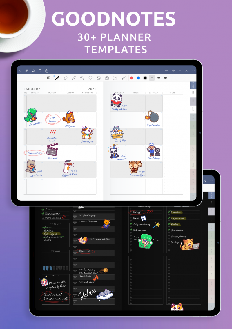 Goodnotes Templates for iPad Download DIgital Planners