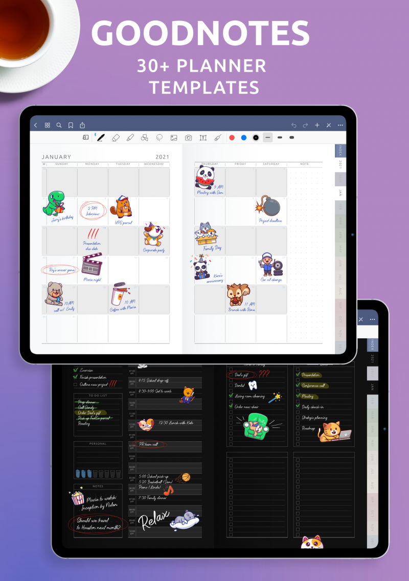 goodnotes templates 2020