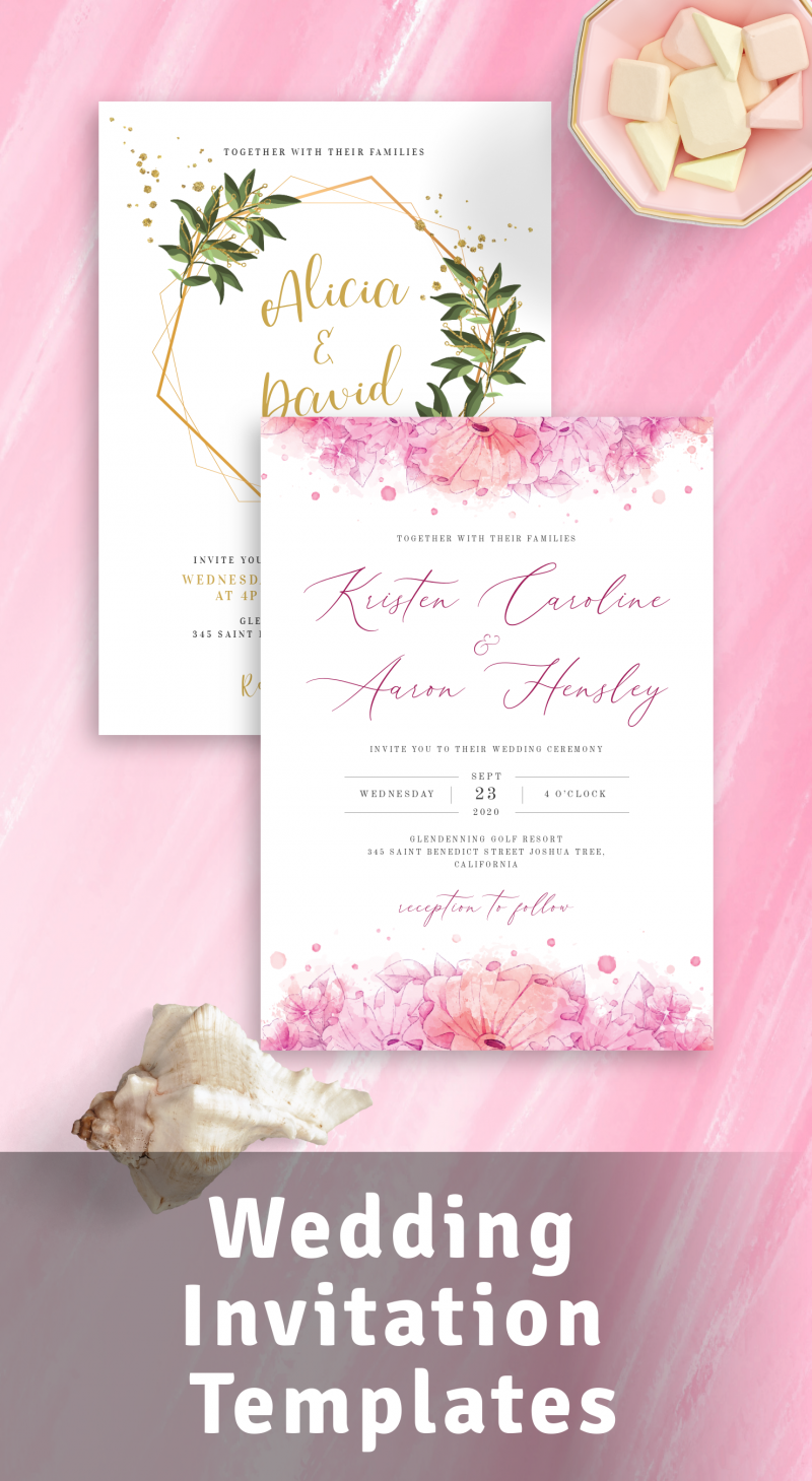 Wedding Invitation Templates Invited By Bride And Greeom ~ domardesigns