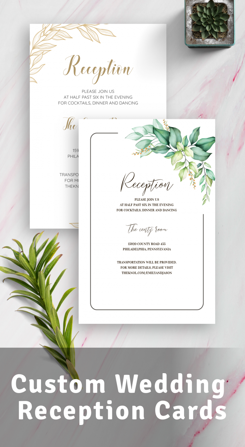 How To Make Reception Cards For Wedding