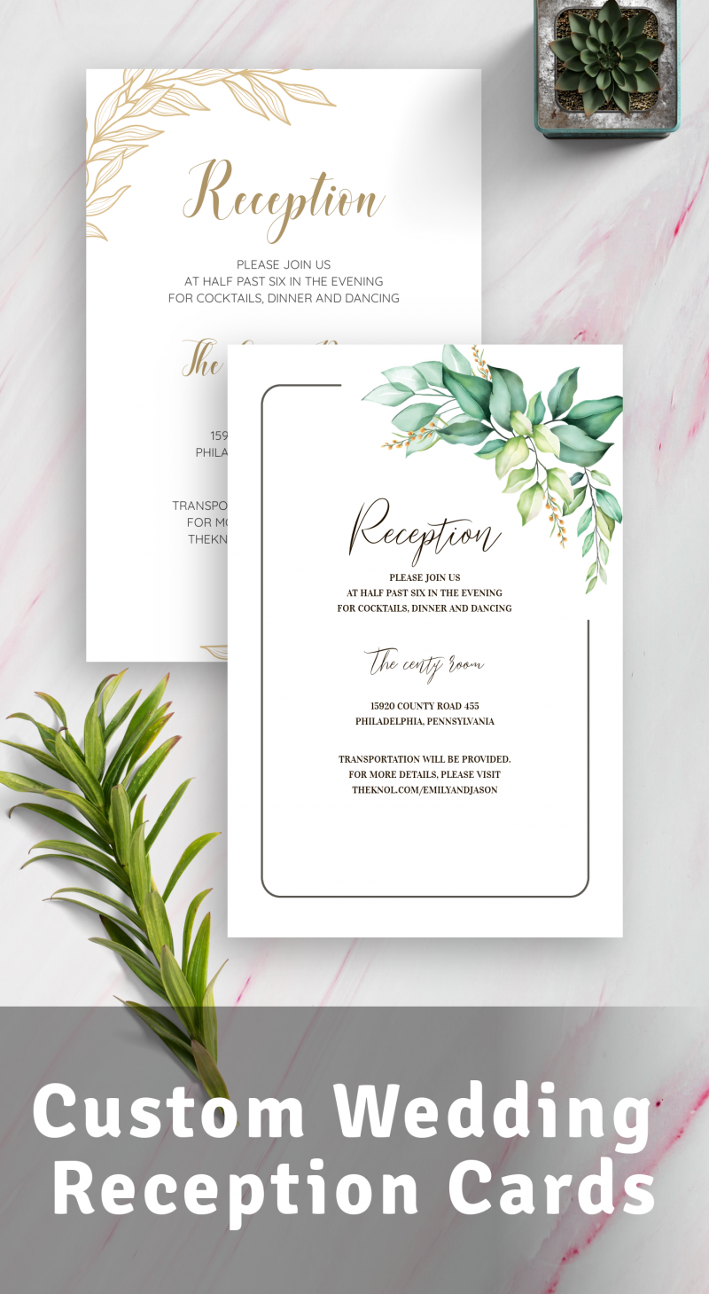 Wedding Reception Cards