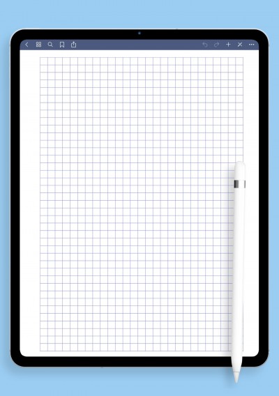 0.5 cm Grid Paper Printable Blue template for GoodNotes