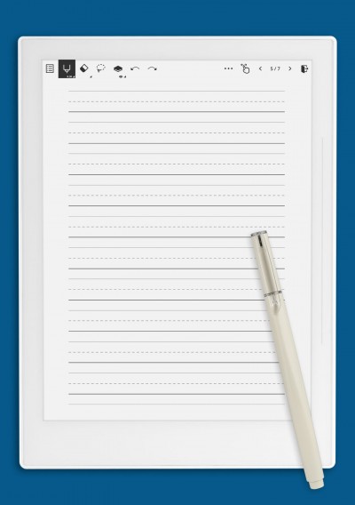 3/4 inch Rule Handwriting Paper template for Supernote