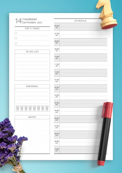 Download Printable Dated Daily Planner - Original Style PDF