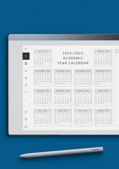 reMarkable Academic Year Calendar Template