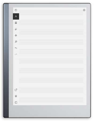 Blank No Clef Staff Paper Template (Printable &amp; Digital) - Portrait Contrast Theme