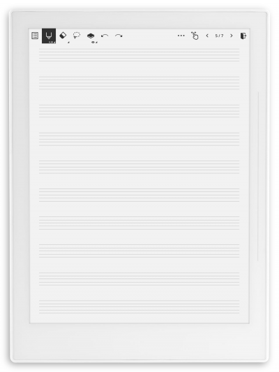 Blank No Clef Staff Paper Template (Printable &amp; Digital) - Portrait Contrast Theme