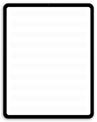 Blank No Clef Staff Paper Template (Printable &amp; Digital) - Portrait Original Theme