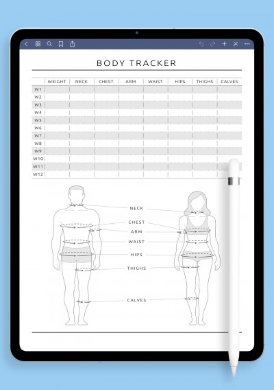 Notability Body Tracker Template