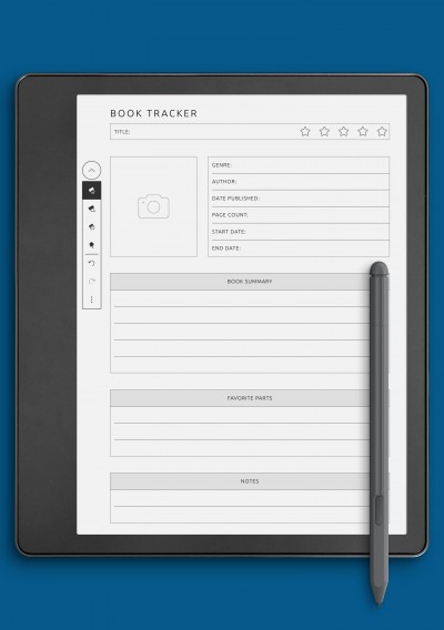 Book Tracker Template for Kindle Scribe
