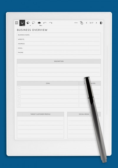 Supernote Business Overview Template