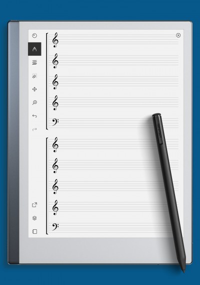 reMarkable Choir – SSATB (Soprano I, II, Alto, Tenor, Bass) Staff Template
