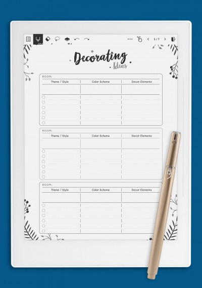 Christmas Style - Decorating Ideas template for Supernote A6X