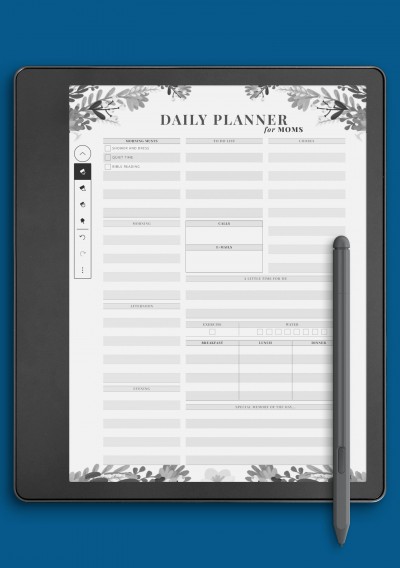 Kindle Scribe Daily Planner Template for Moms