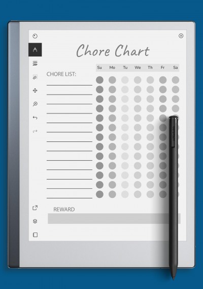 reMarkable Weekly Chore Chart Template