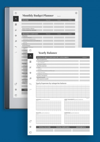 reMarkable Complex Budget Planner Template