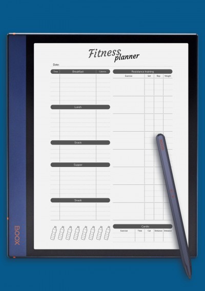 Complex fitness template for BOOX Note