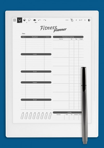 Complex fitness template for Supernote