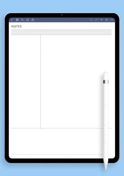 Cornell Note Taking Template for iPad & Android
