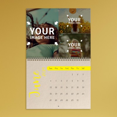 Custom Photo Wall Calendar - Add photos and customize online