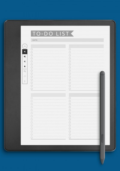 Kindle Scribe Daily To Do List - Casual Style Template
