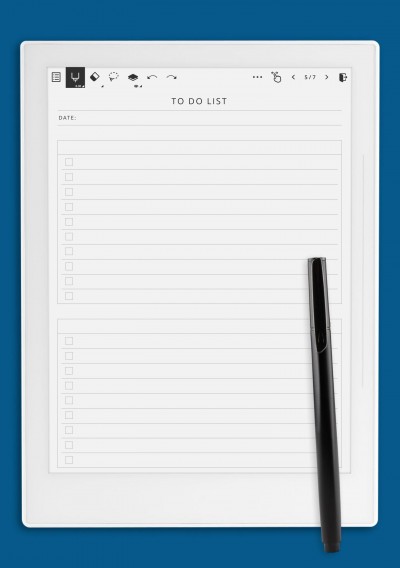 Daily To Do List Template - Original Style for Supernote