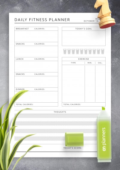 October 2024 Daily Fitness Planner Template