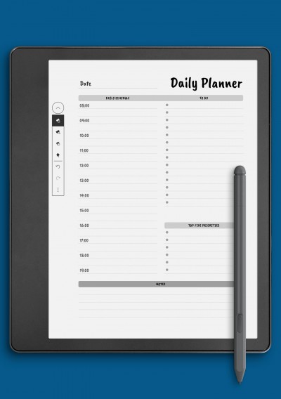 Kindle Scribe Daily Organizer Template