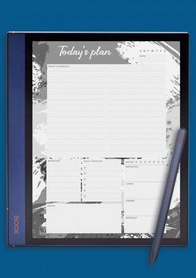 Daily Schedule Template for BOOX Note