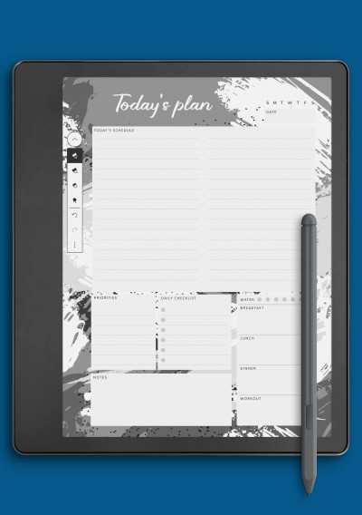 Daily Schedule Template for Kindle Scribe