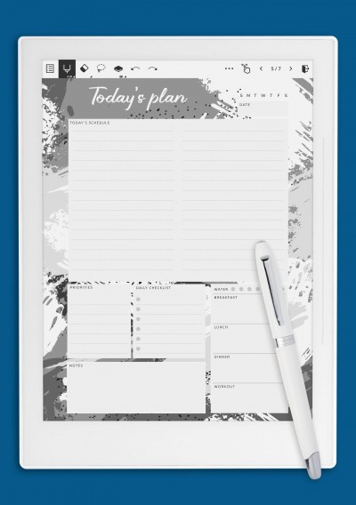 Daily Schedule Template for Supernote