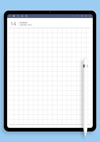 Daily Square Template template for GoodNotes