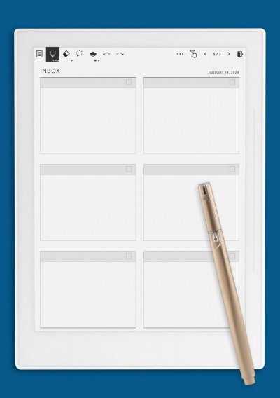 Dated Inbox Template for Supernote