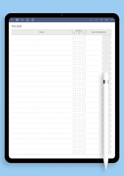 Notability To-Do List Template
