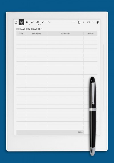 Donation Tracker for Supernote A6X