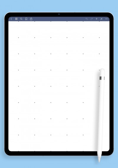 Dot Grid Paper with 1 dot per inch template for GoodNotes