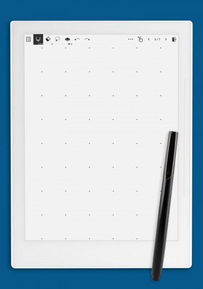 Dot Grid Paper with 1 dot per inch template for Supernote