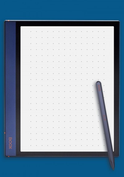 Dot Grid Paper with 10 mm spacing template for BOOX Note