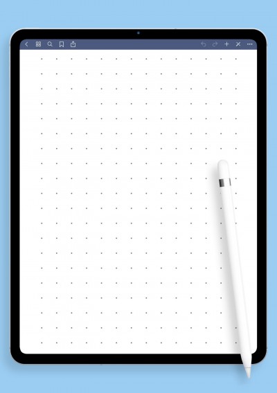 Dot Grid Paper with 10 mm spacing template for GoodNotes