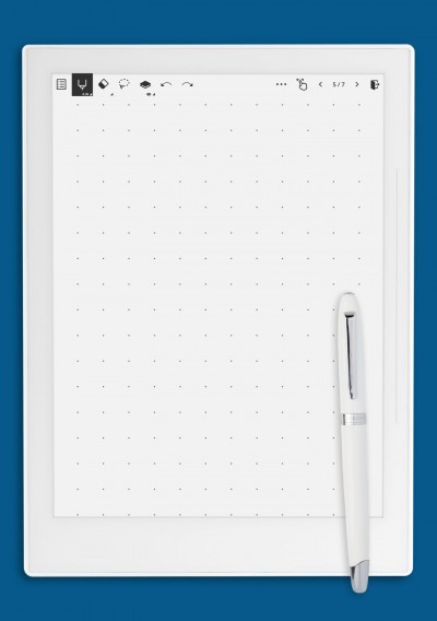 Dot Grid Paper with 2 dots per inch template for Supernote