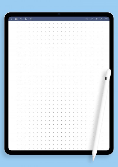 Dot Grid Paper with 4 dots per inch template for GoodNotes
