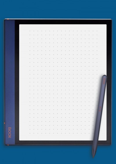Dot Grid Paper with 7.5 mm spacing template for BOOX Note