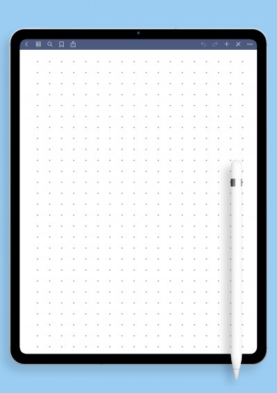 iPad Dot Grid Paper template with 7.5 mm spacing 