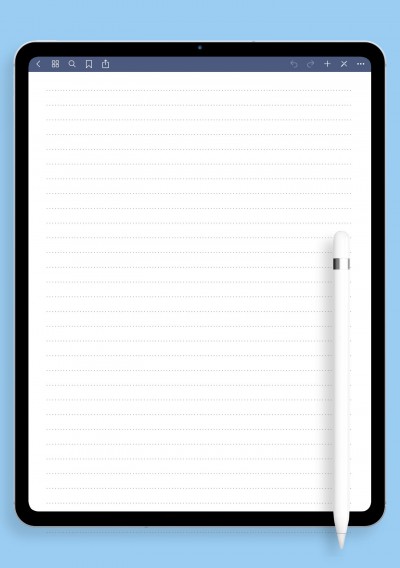 Dotted Lined Paper Printables 6.35 mm line height template for GoodNotes