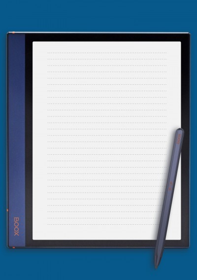 Dotted Lined Paper 7.1 mm line height template for BOOX Note