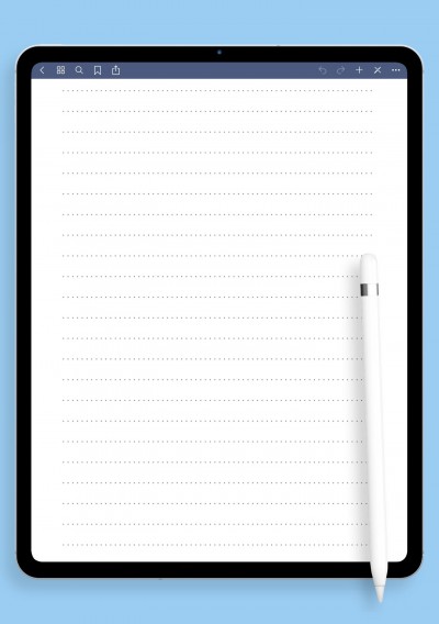 Dotted Lined Paper Printables 8.7 mm line height template for GoodNotes