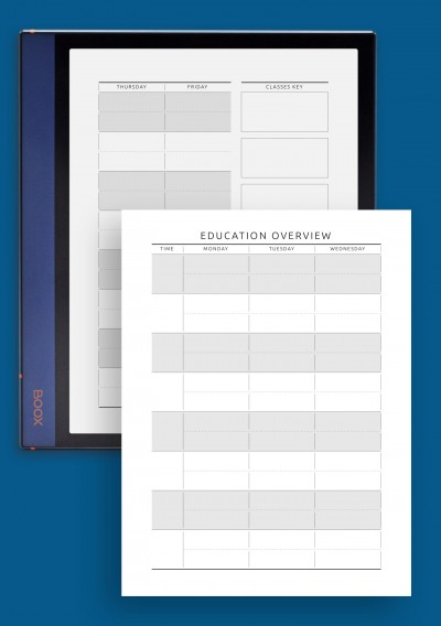 Education Overview Template for BOOX Note